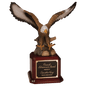 Hand Painted Eagle on a Rosewood Finish Base