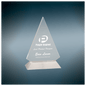 6" Clear Triangle Pop-In Acrylic with Black Base