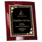 7 1/2" x 9" Rosewood Piano Finish Eclipse Plaque with Black Starburst Plate