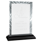 Medium Rectangle Accent Glass with Black Base