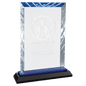 Medium Rectangle Accent Glass with Blue Base