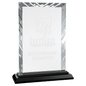 Large Rectangle Accent Glass with Black Base