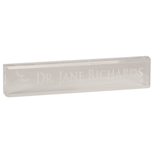 8" x 2" Clear Acrylic Desk Wedge
