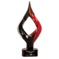 Red & Black Twist Art Glass