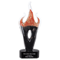 Red and Black Flame Art Glass