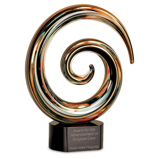 Colored Spiral Art Glass