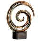 Colored Spiral Art Glass