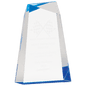 8" Blue Facet Wedge Acrylic