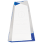 9" Blue Facet Wedge Acrylic