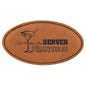 Rawhide 3 1/4" x 1 3/4" Leatherette Oval Badge with Magnet