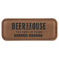 3 1/4" x 1 1/4" Dark Brown Leatherette Badge with Magnet