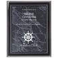 7" x 9" Black Marble Border Acrylic Clear-Plaq