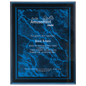8" x 10" Blue Marble Border Acrylic Clear-Plaq