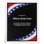 8" x 10" Stars & Stripes Border Acrylic Clear-Plaq