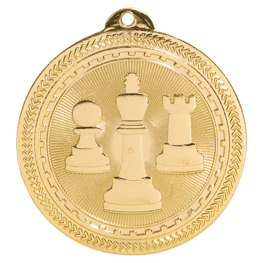 Chess BriteLazer Medal-Gold