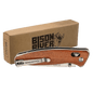 Wood Handle Button Lock Knife