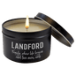 Peony Rose Candle in a Black Metal Tin
