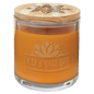 Bright Citrus Candle in a Glass Holder with Wood Lid