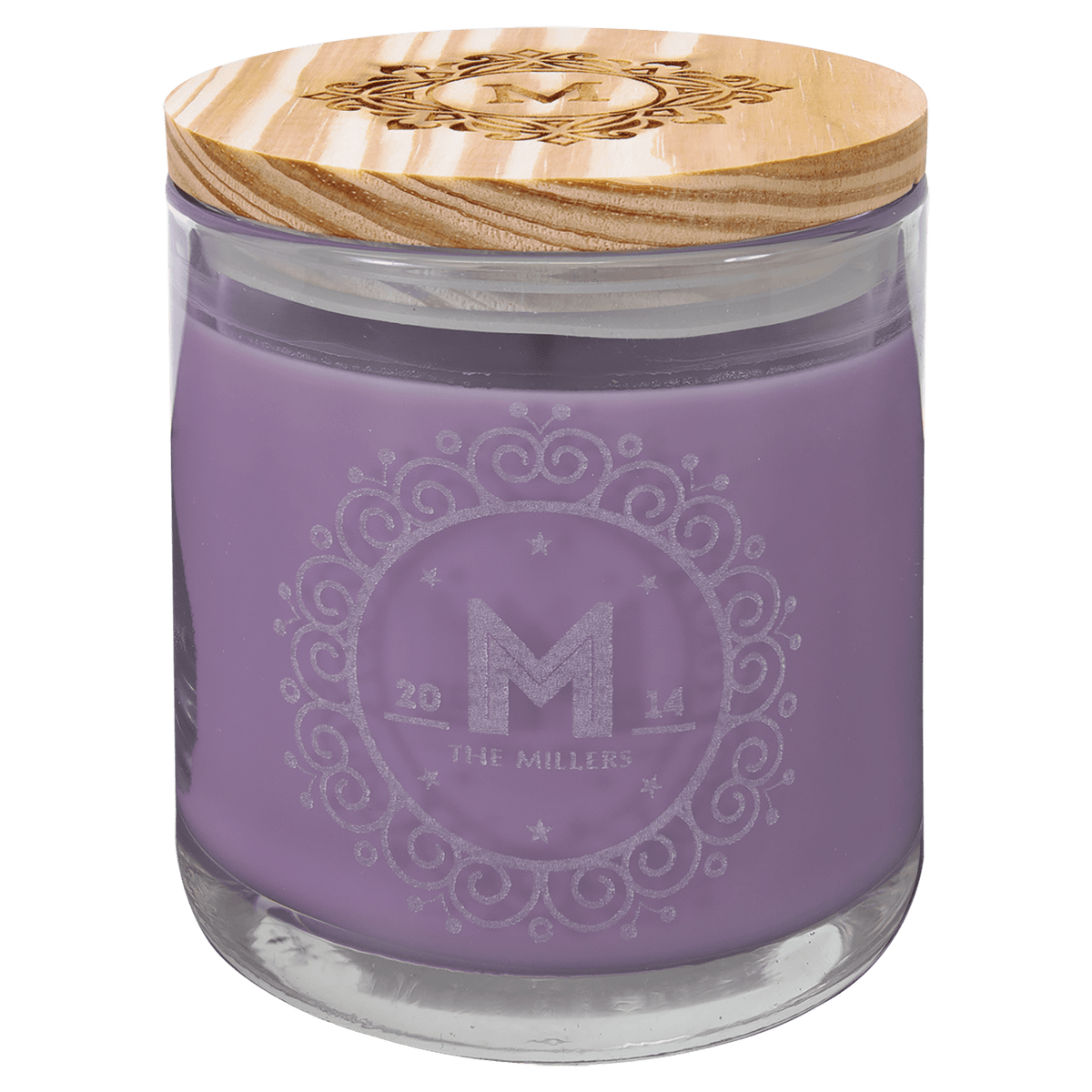 Lavender Vanilla Candle in a Glass Holder with Wood Lid