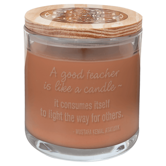 Tropical Coconut Candle in a Glass Holder with Wood Lid