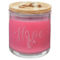 Peony Rose Candle in a Glass Holder with Wood Lid