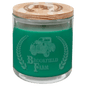Pine Candle in a Glass Holder with Wood Lid
