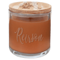 Pumpkin Spice Candle in a Glass Holder with Wood Lid