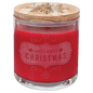Peppermint Twist Candle in a Glass Holder with Wood Lid