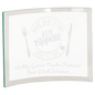 6" x 8" Bevel Glass Crescent