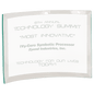 10" x  7" Beveled Jade Glass Crescent
