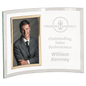 Jade Glass Crescent with Gold Vertical 4" x 6" Frame