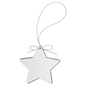 Star Clear Glass Ornament with Silver String