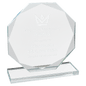 Small Octagon Clear Glass Award