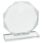 Medium Octagon Clear Glass Award