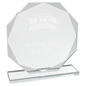 Large Octagon Clear Glass Award