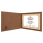 Dark Brown Leatherette Certificate Holder for 8 1/2" x 11" Certificate