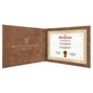 Rustic/Gold Leatherette Certificate Holder for 8 1/2" x 11" Certificate