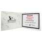 White Marble Leatherette Certificate Holder for 8 1/2" x 11" Certificate