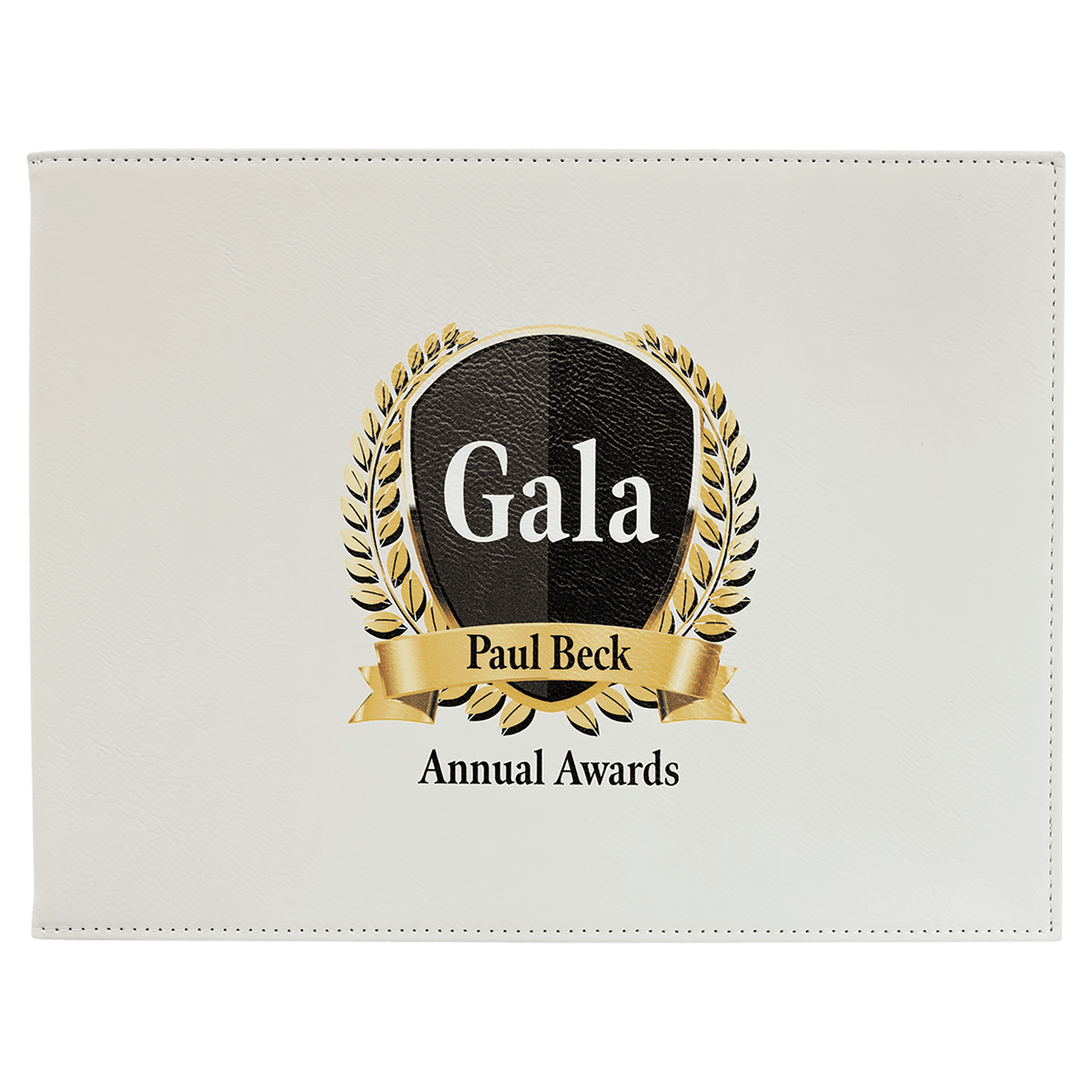 White Leatherette Certificate Holder for 8 1/2" x 11 Certificate