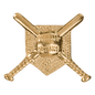 Crossed Bats Metal Chenille Pin