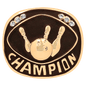 Bowling Champion Ring Insert (Price includes ring ordered by size)