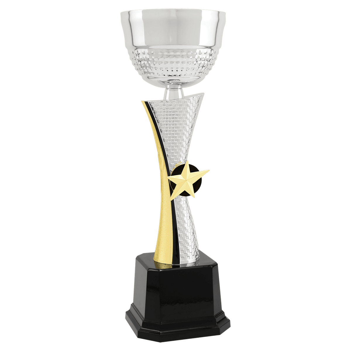 Silver/Gold Textured Metal Cup-11 3/4"