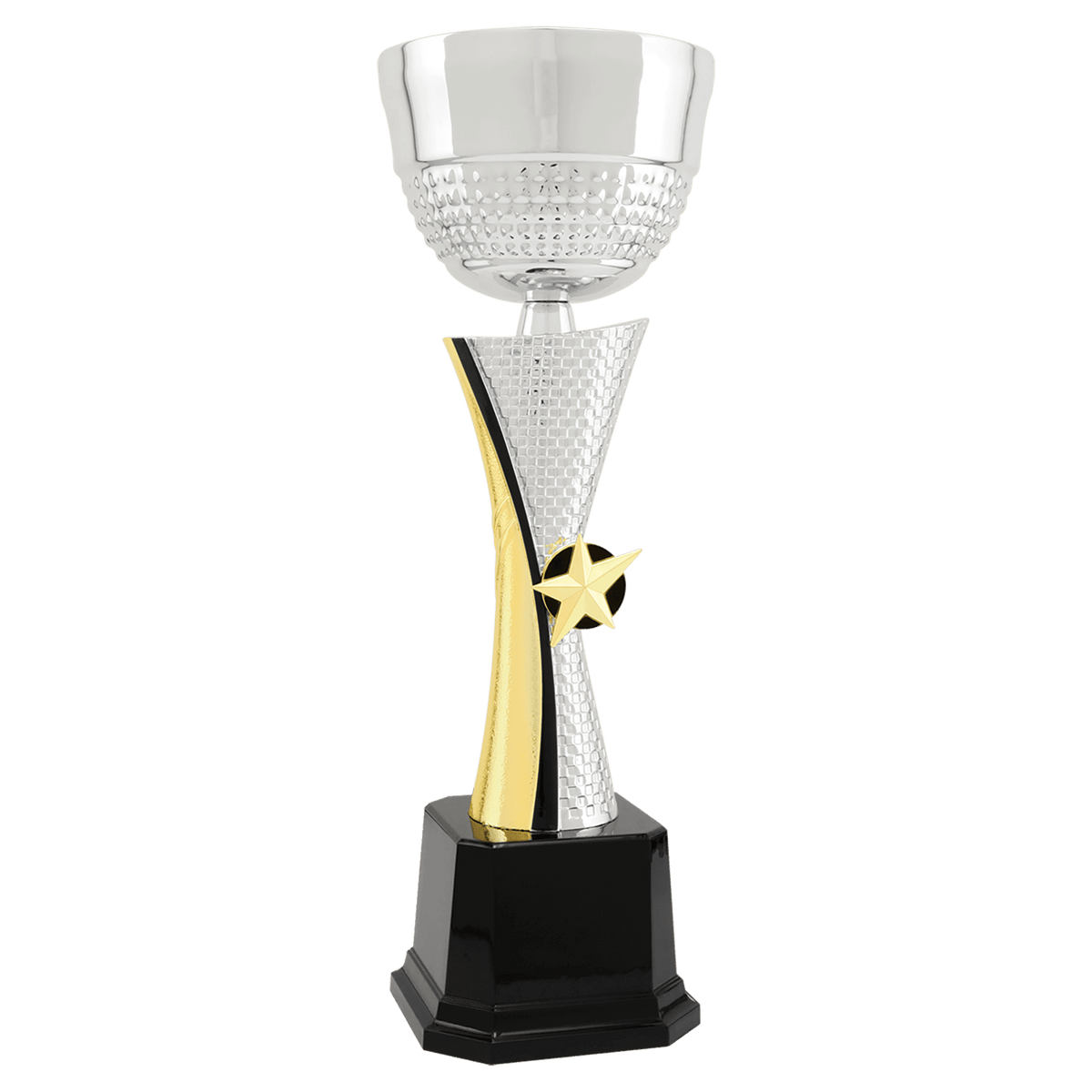 Silver/Gold Textured Metal Cup-13 1/4"