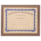 Cherry Finish Plaque with Gold Slide-In Certificate Frame