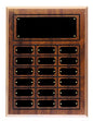 Cherry Finish Grooved Perpetual Plaque with 18 Plates