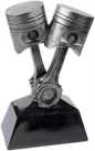 Antique Silver Piston Resin-7"
