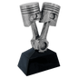 Antique Silver Piston Resin-9"