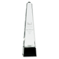 12" Crystal Obelisk on a Black Crystal Base