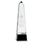 10" Crystal Obelisk on a Black Crystal Base