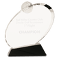 Crystal Golf Award on Black Crystal Base-7 1/4"